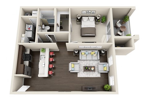 a 1 bedroom795 sq ft floor plan  950 sq ft
